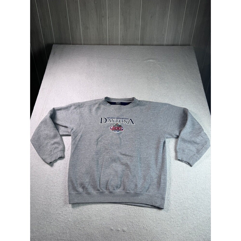 ProEdge Daytona 500 The Great American Race 2005 Crewneck Sweatshirt Men's Gray